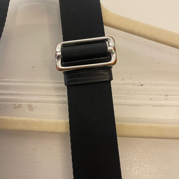 Margot Triple Zip Black Leather Slim Crossbody Messenger - Picture 4 of 12